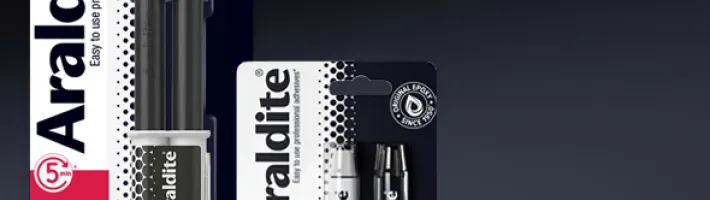 Araldite Rapid syringe and tubes