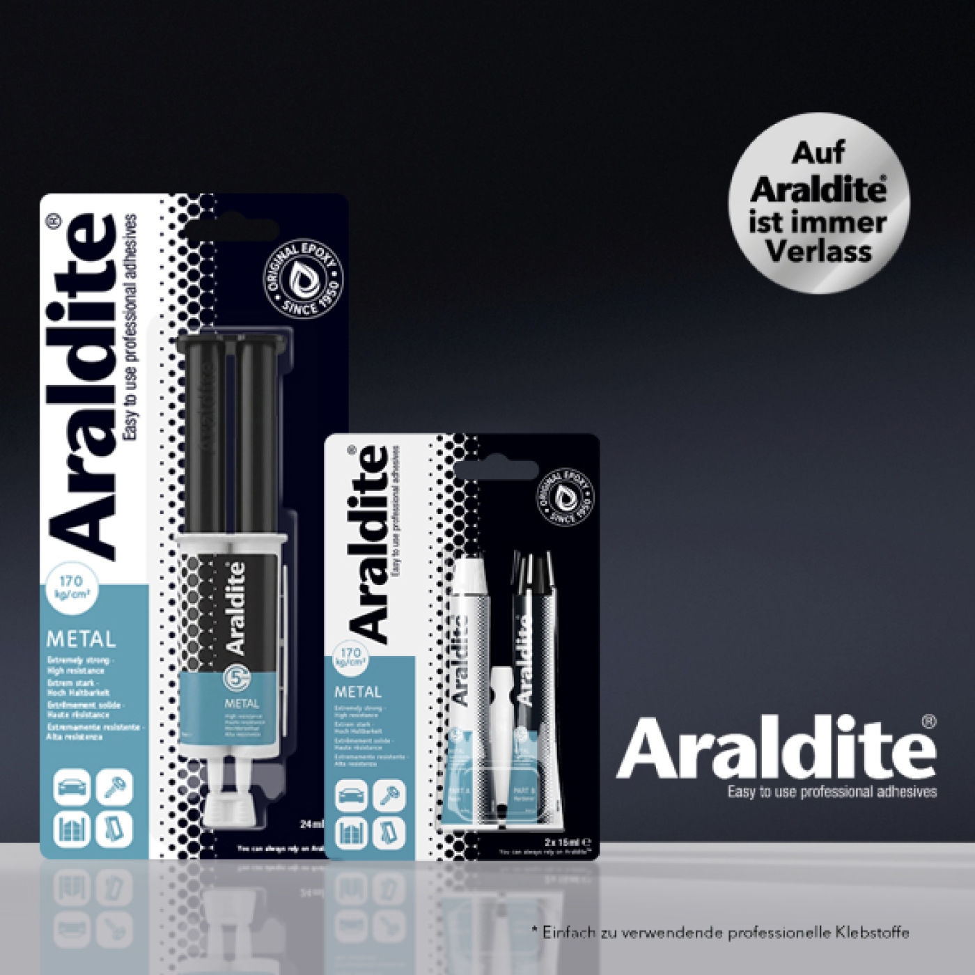 Araldit METAL 2x 15ml – Zweikomponentiger Metallkleber, Hochfest, Für Metallreparaturen & Werkstatt